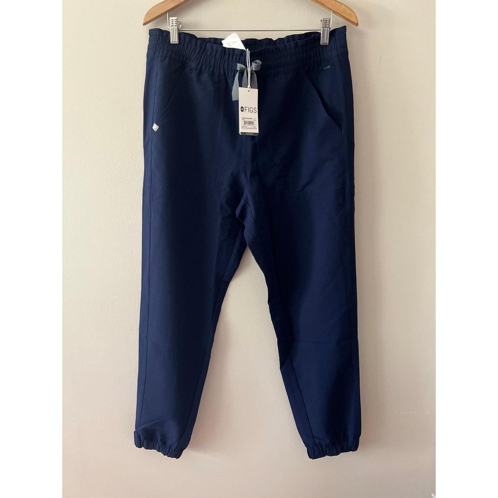 FIGS Women's Regina High Waisted Jogger Scrub Pants Navy Large NWT